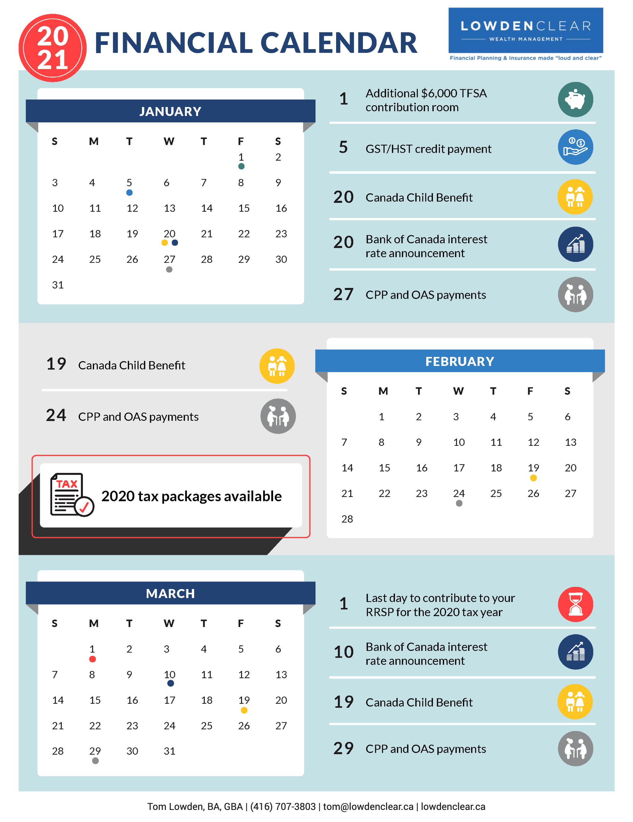 2021 Financial Calendar